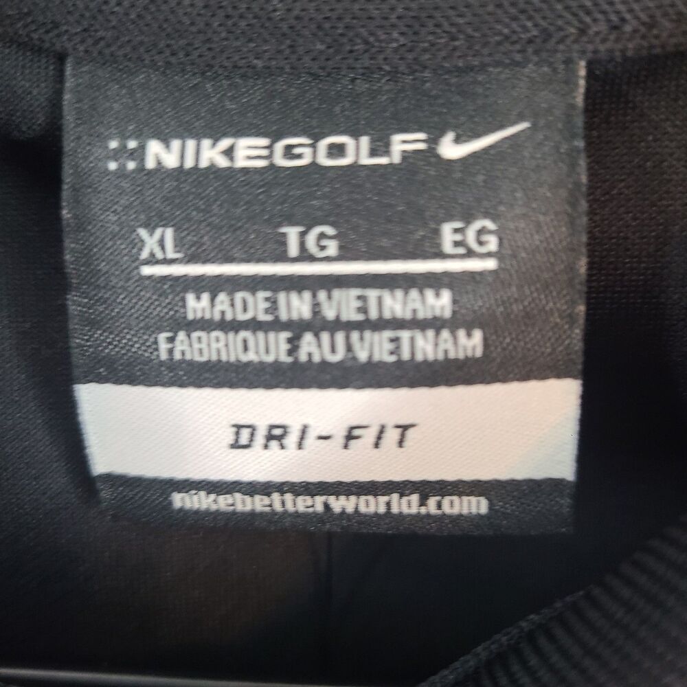 Nike Golf Polo Shirt Mens XL Black Dri-Fit Bang Drink Energy Logo Swoosh NWT - Picture 6 of 11